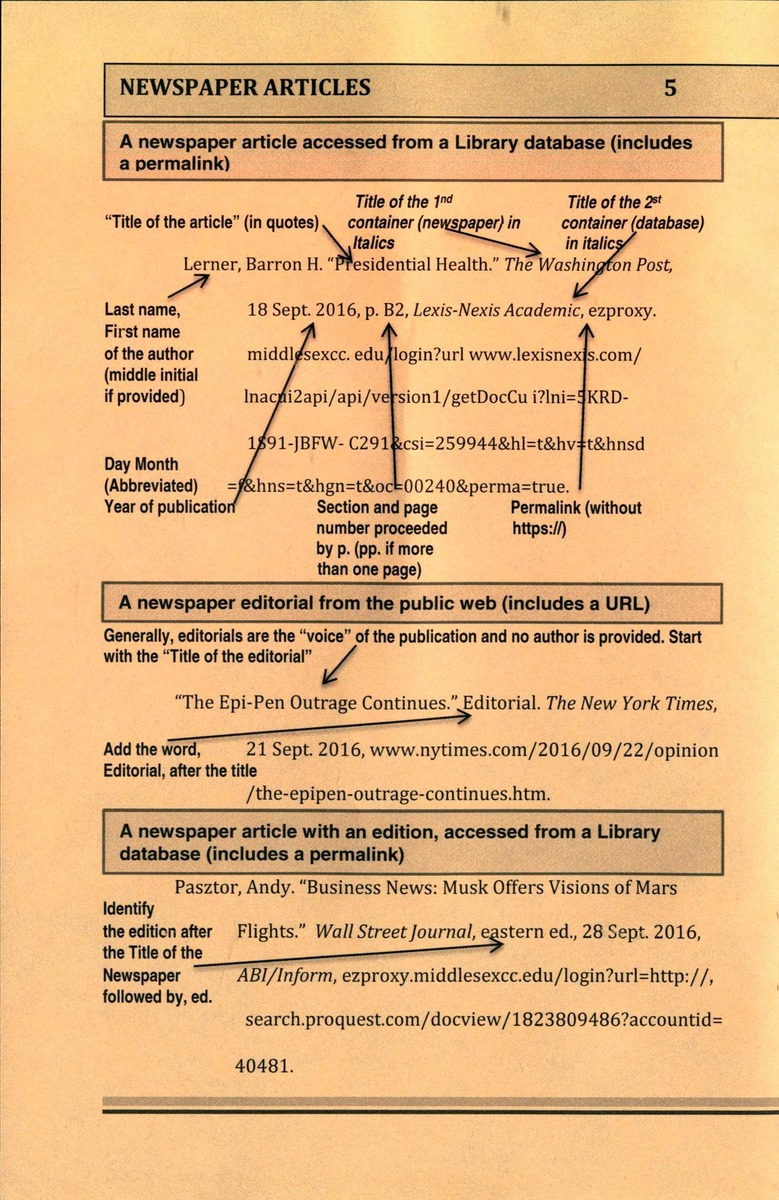 Citing Your Sources - MLA Format - Page 6